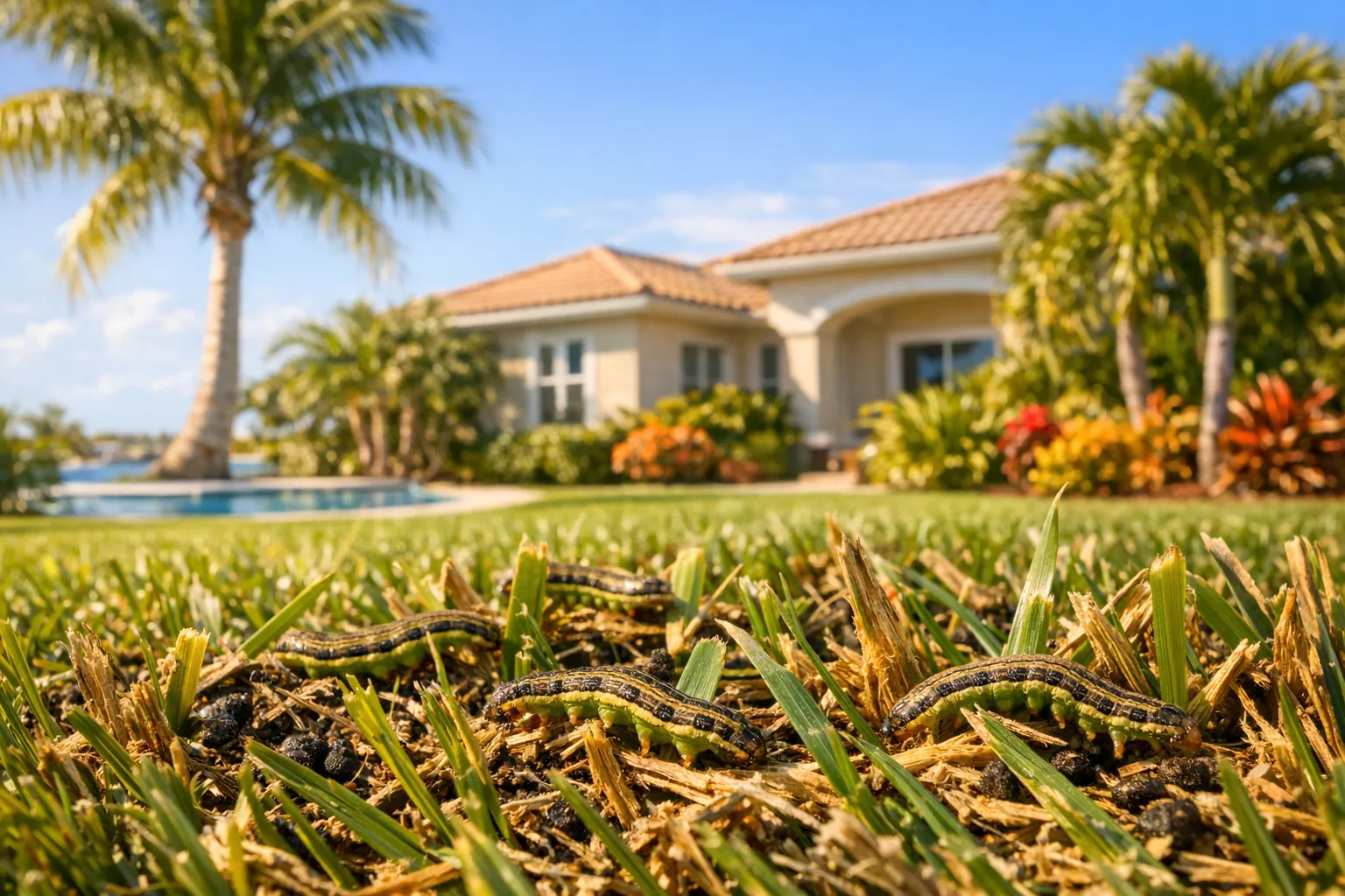 Fall Armyworms Can Strip a Parrish Lawn in a Weekend